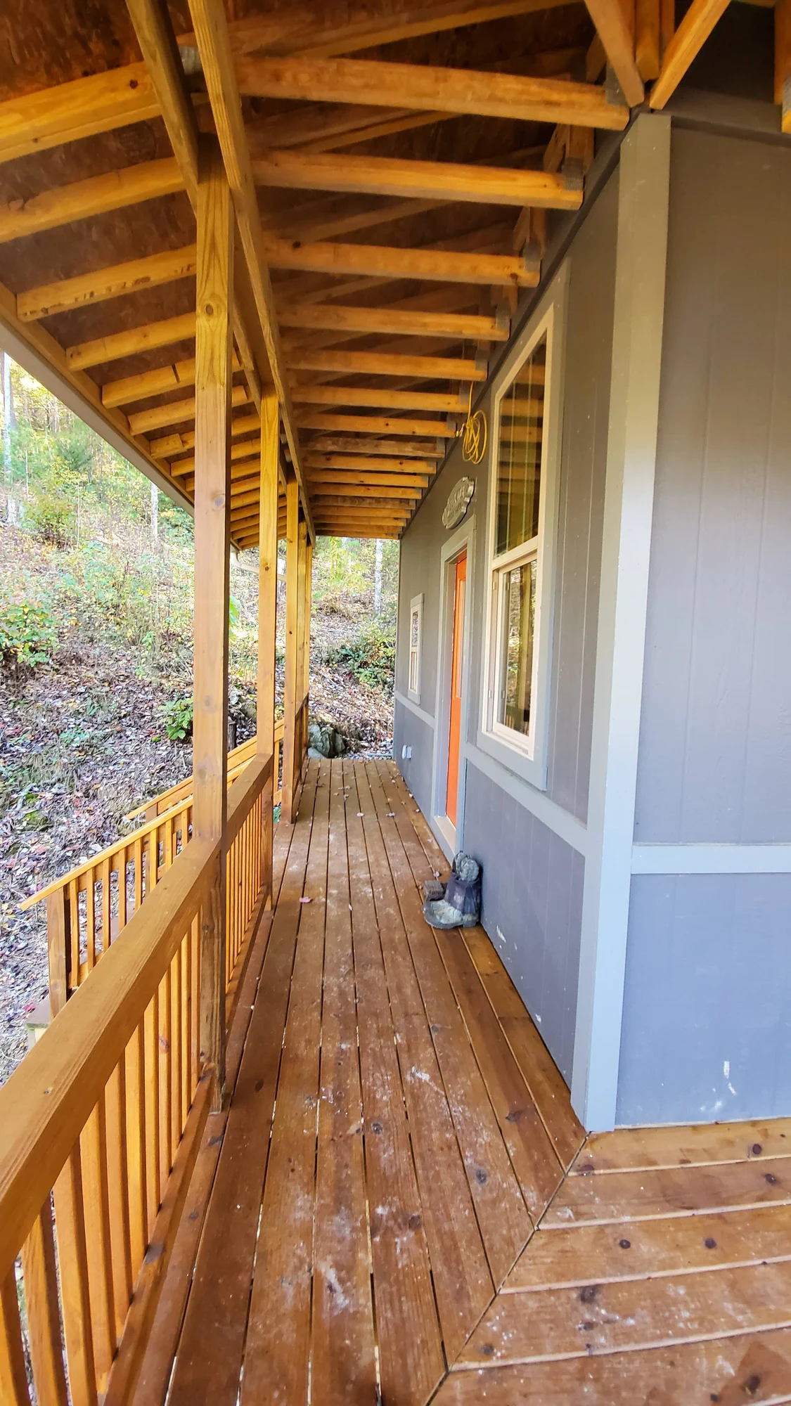 Covered timber porch