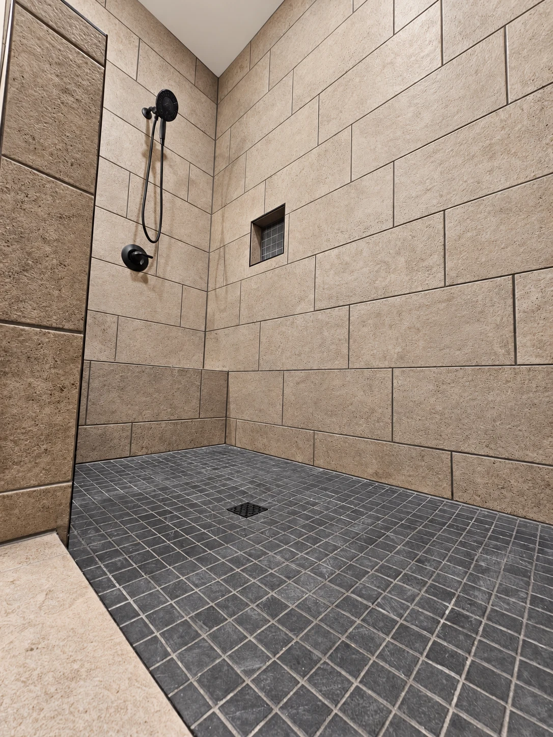 Shower tile and mosaic floor